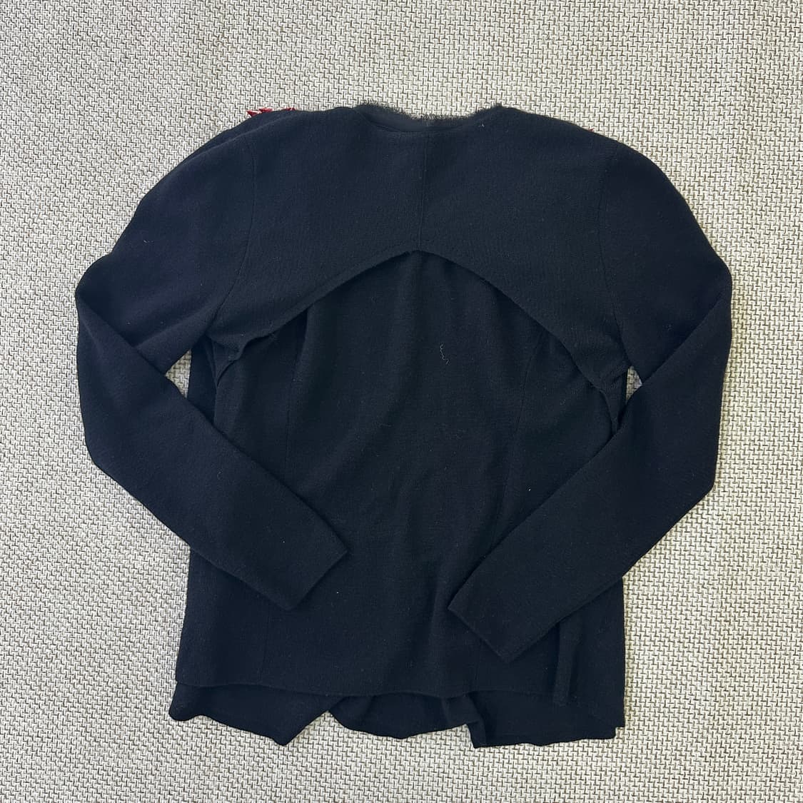 90 빈티지 레드컬러 프릴 가디건 0410D 상품이미지4