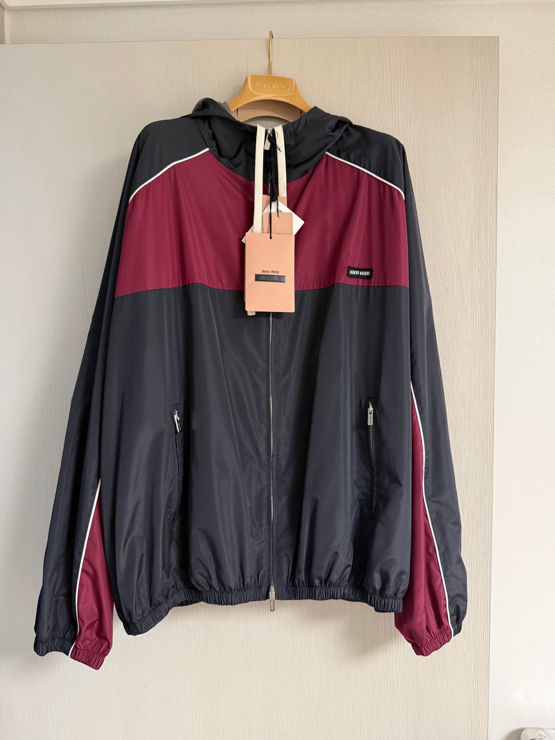 [44] 미우미우 바람막이 지퍼 블루종 재킷 상품이미지1
