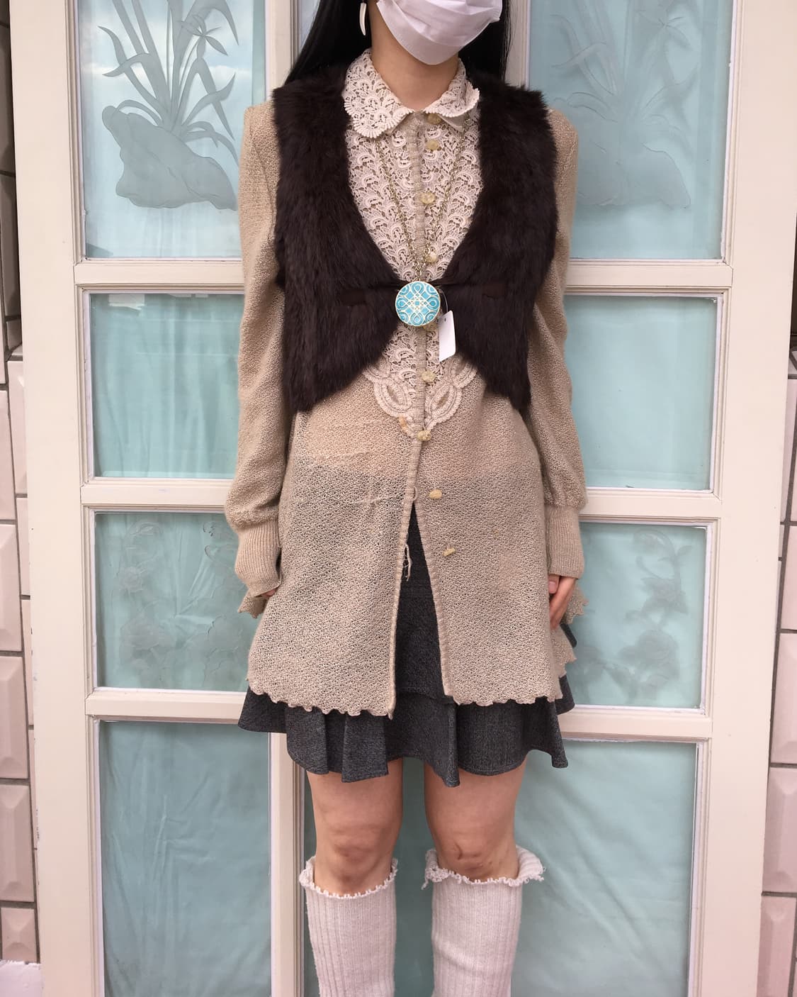Rabbit fur vest 상품이미지5