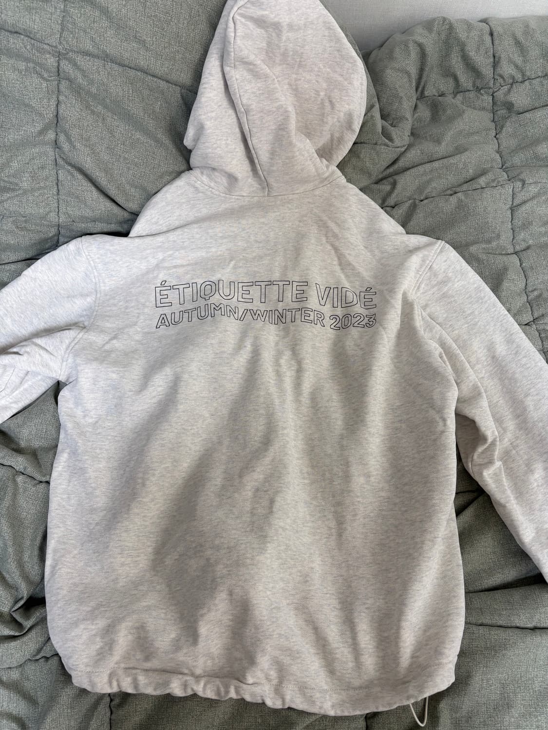 누마레 EE LOGO HOODED SWEATSHIRTS OATMEAL 상품이미지7