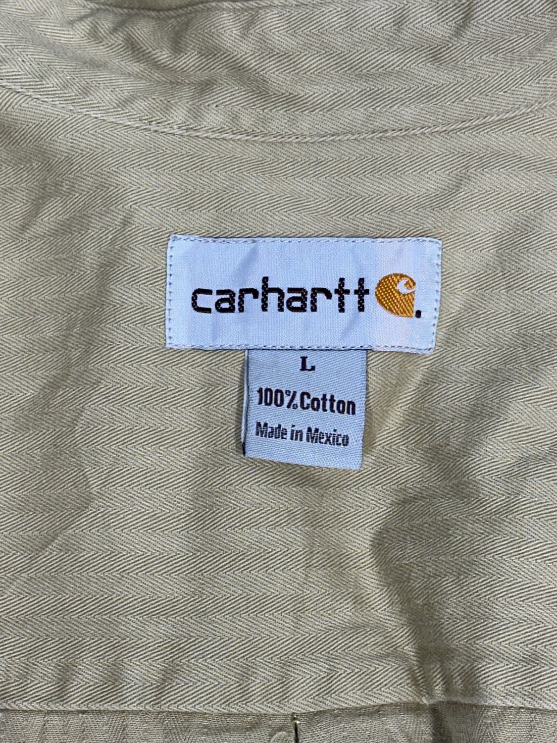 칼하트 베이지 오버핏 솔리드 워크 셔츠 L 상품이미지7