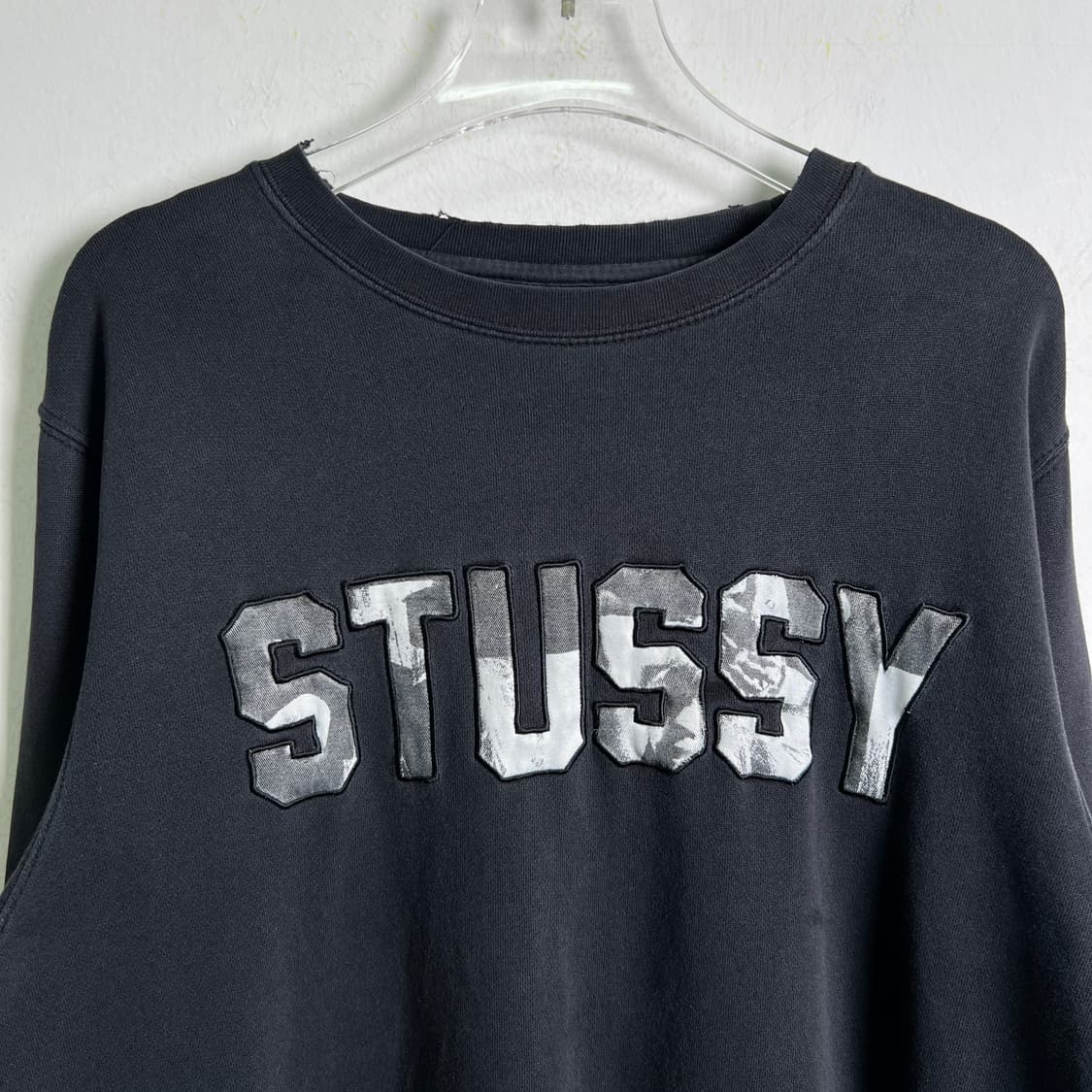 stussy 스투시 블랙 크루넥 맨투맨 XL 상품이미지4