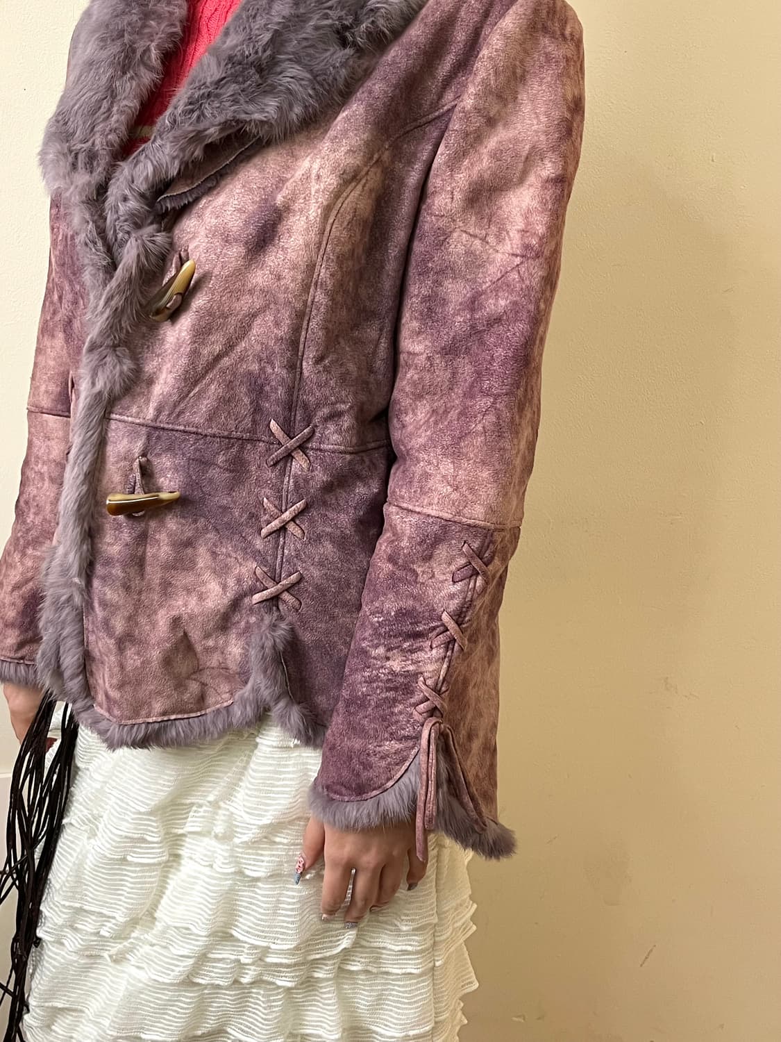 GOLD JADE 라벤더 퍼 자켓 상품이미지6