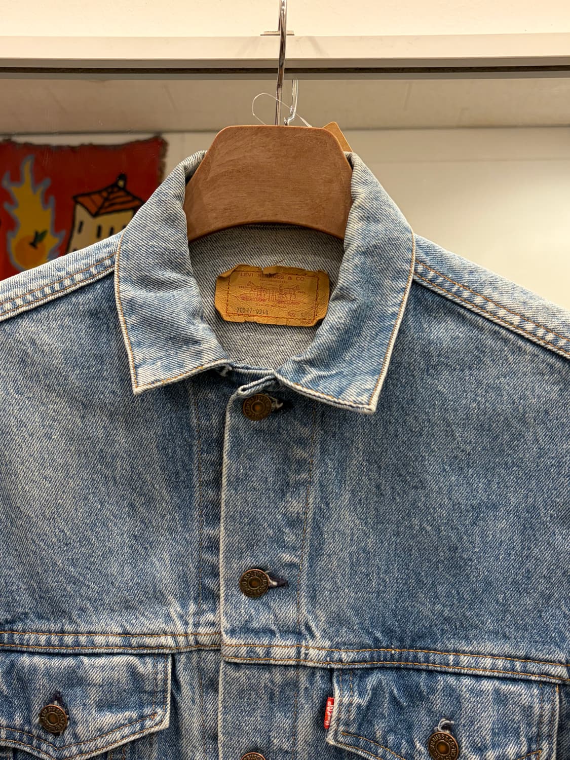 80s Levis 리바이스 70507 데님 트러커 자켓 (USA)  상품이미지3