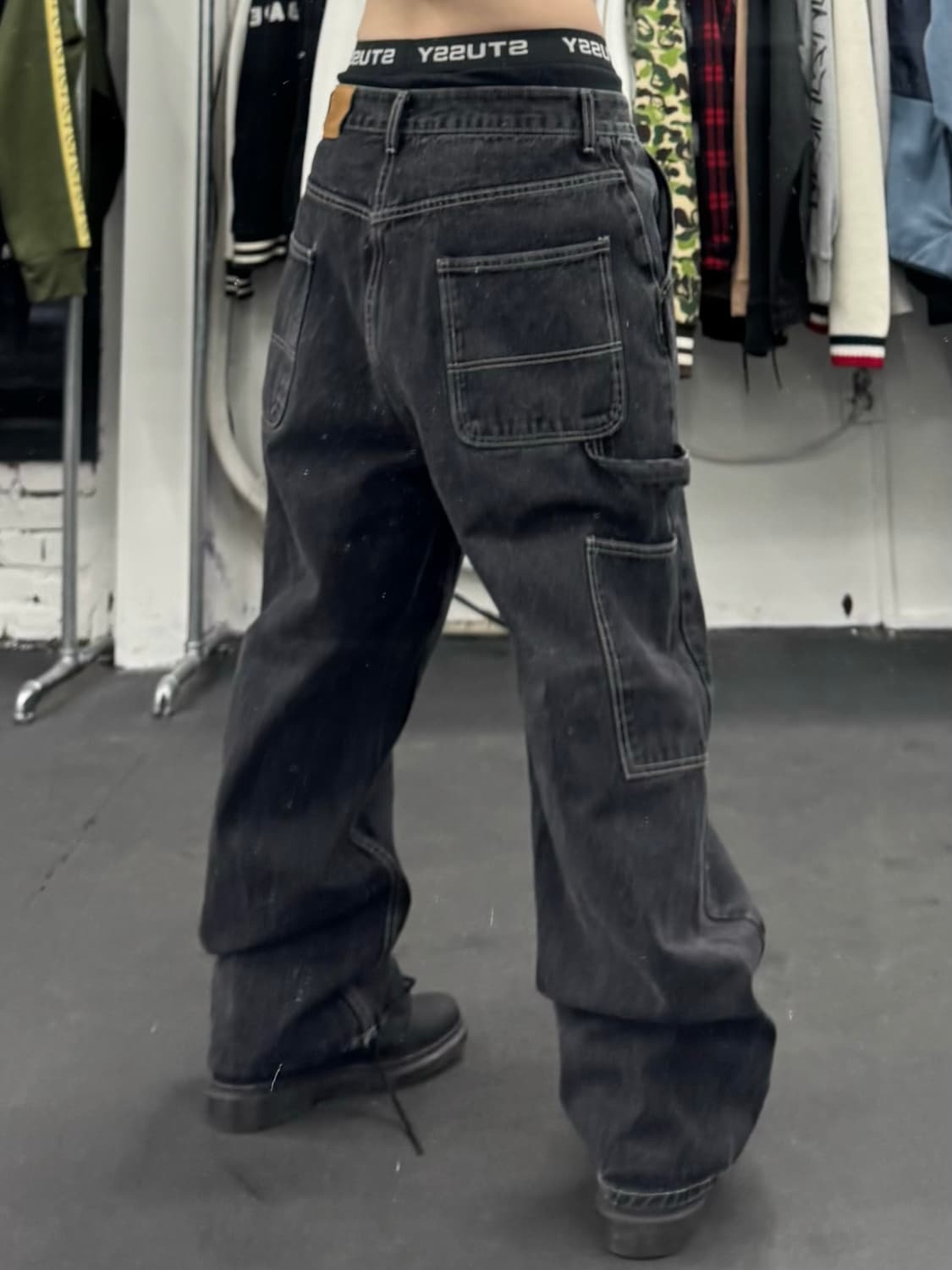 위캔더스 워시드 데님 카펜터팬츠 상품이미지8