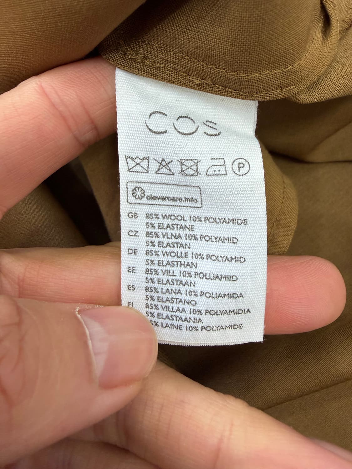 정품) COS 코스 카키색 헨리넥 셔츠 원피스 36 상품이미지8