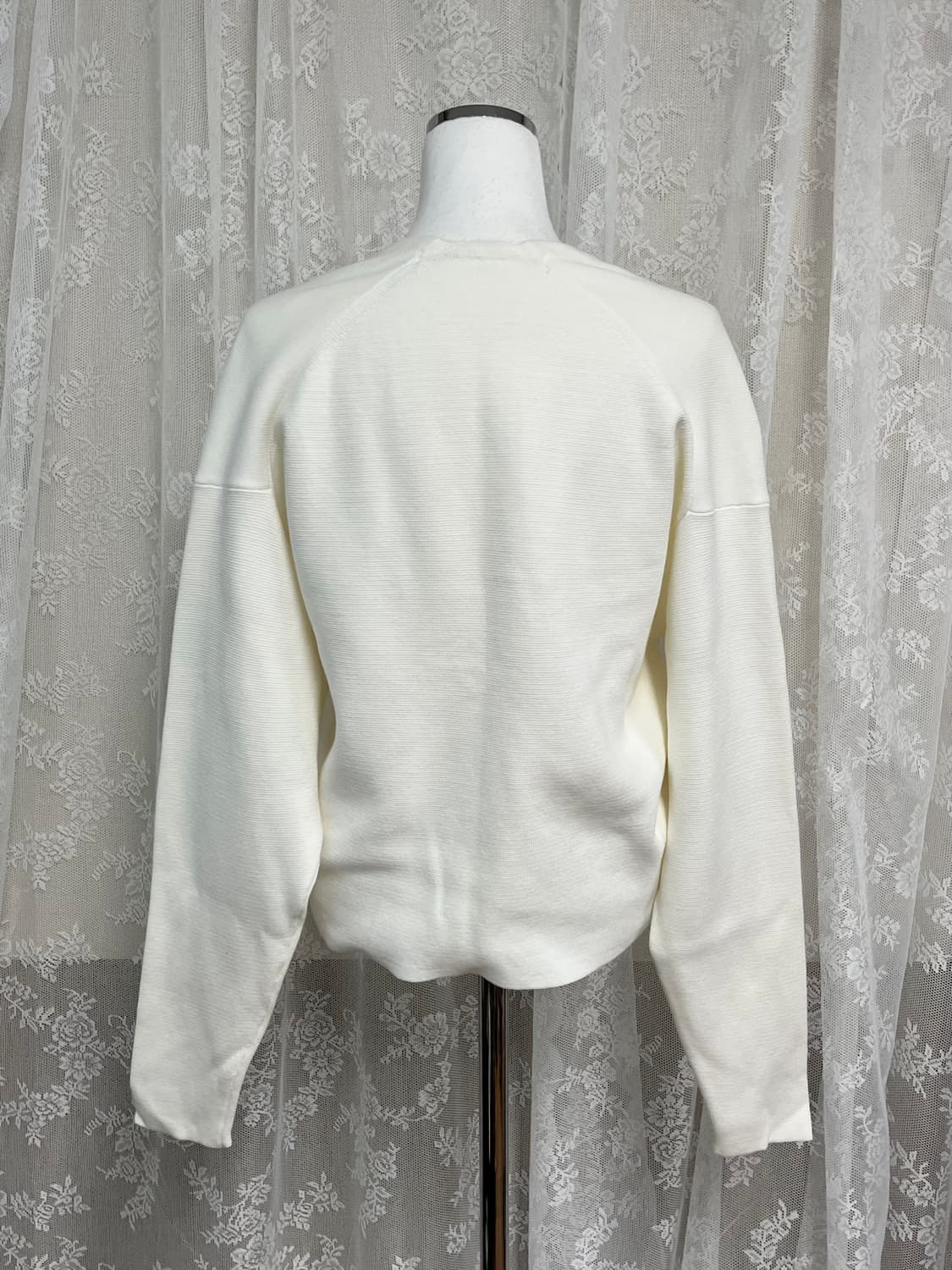 M) 유니클로 르메르 딥 브이넥 코튼 니트 아이보리 상품이미지2