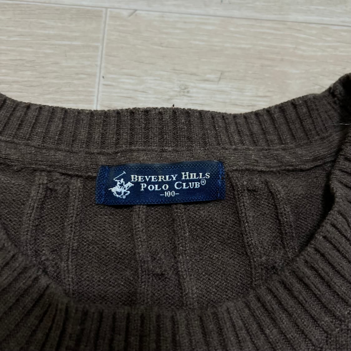 버버리힐스 폴로 클럽 꽈배기 케이블 니트 스웨터 [브라운] L/100 상품이미지5