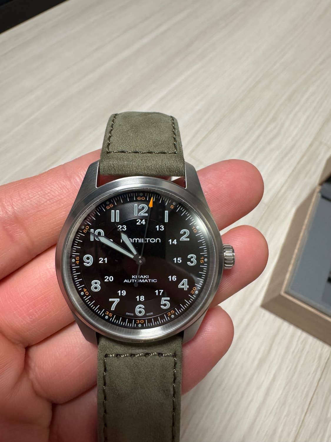 해밀턴 카키 필드 티타늄 오토 38mm 블랙 팝니다. 상품이미지3