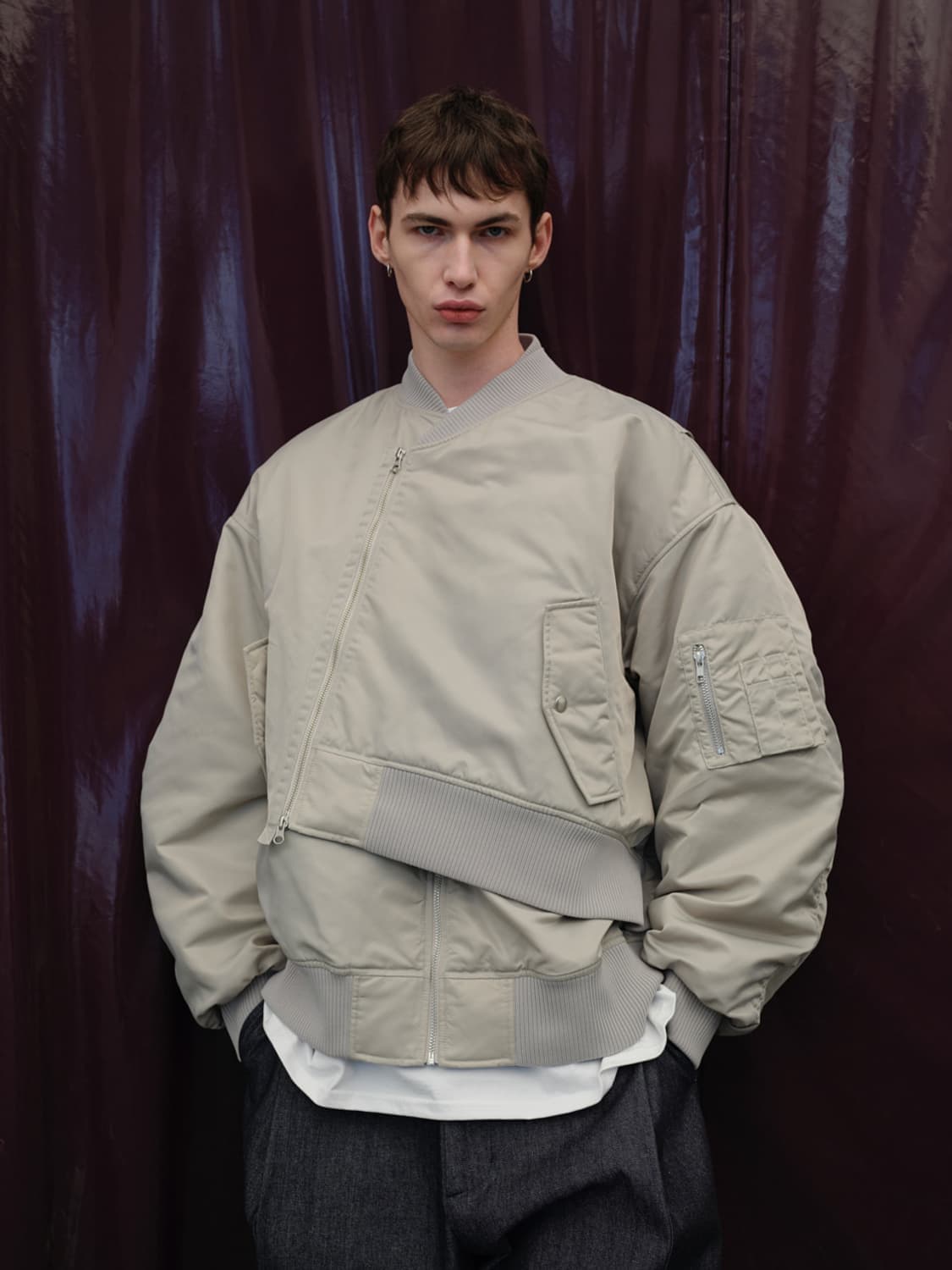 IEY 이에이 트위스트 오버사이즈 봄버 상품이미지1