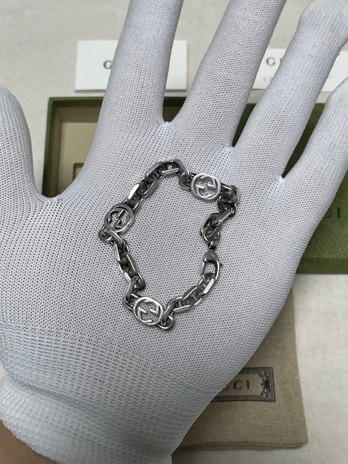 구찌 GG로고 인터로킹 팔찌 [16호] 상품이미지2