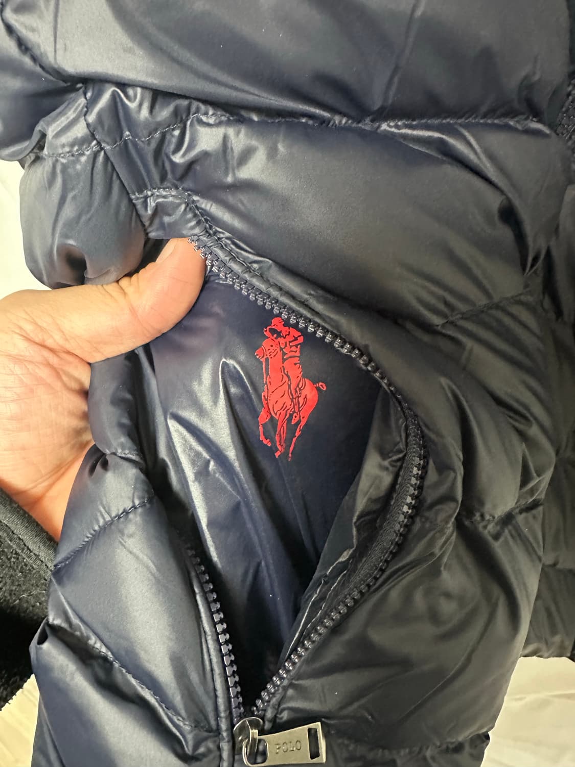 no.111 폴로 랄프로렌 패커블 네이비 경량패딩 조끼 xl 새제품 상품이미지3