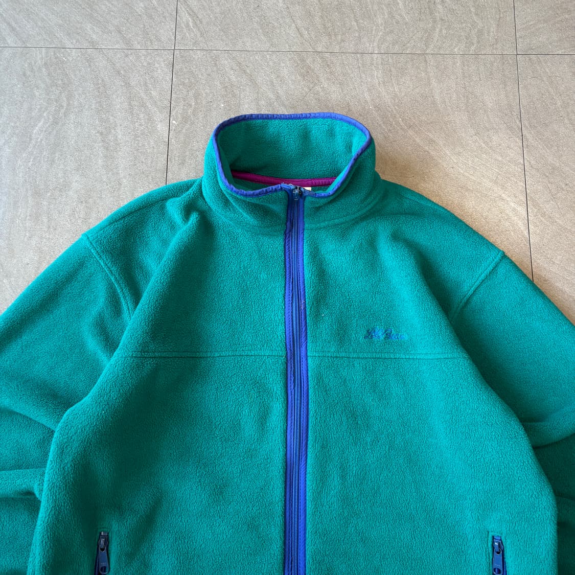 90s L.L.bean 90년대 생산 엘엘빈 그린 플리스 자켓 상품이미지3