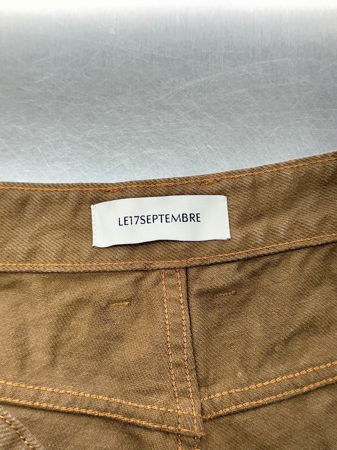 르셉템버 브라운 패널 포켓 더블니 캔버스 워크 팬츠 상품이미지7