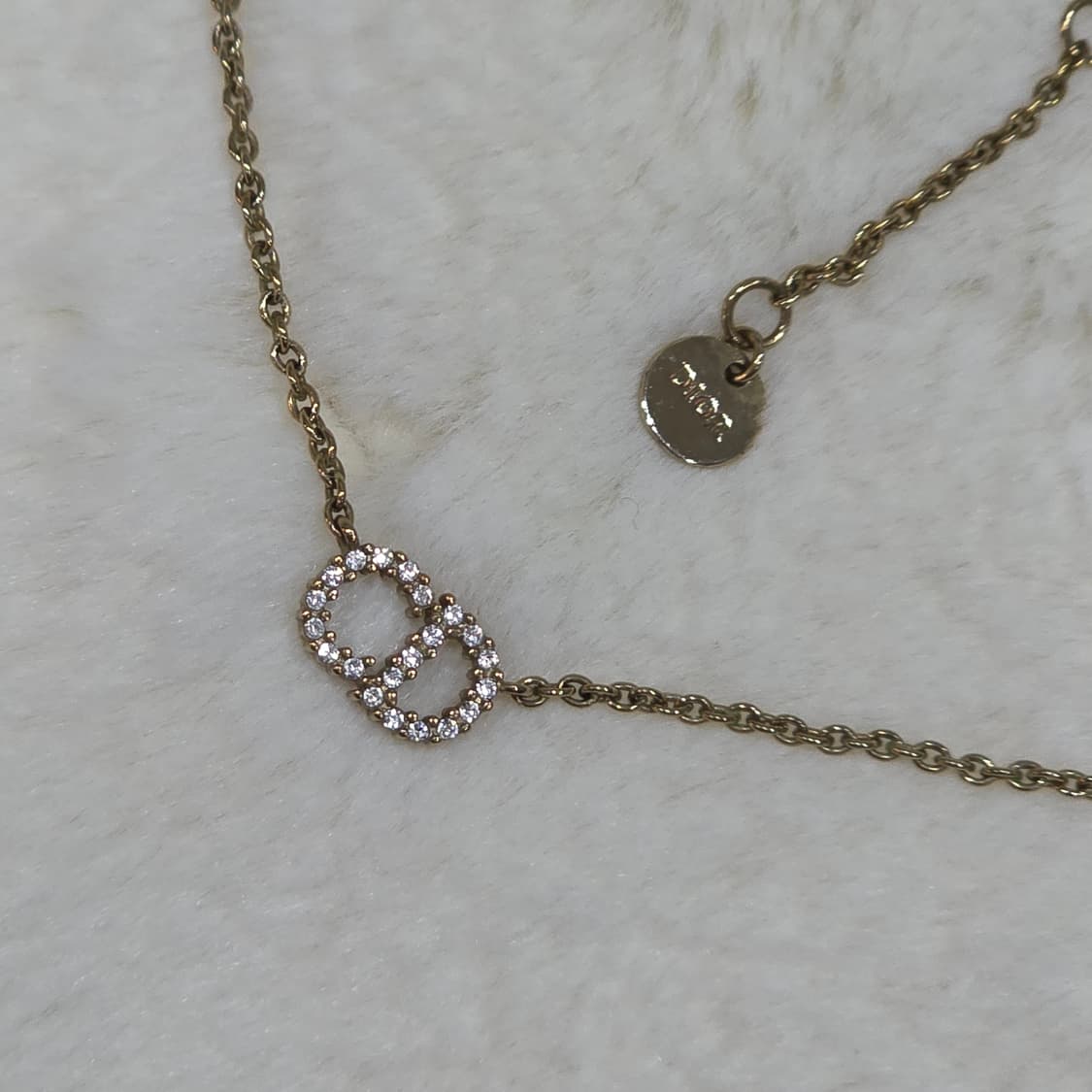 디올 금장 클레어 디 룬 미니 cd 로고 목걸이 상품이미지2