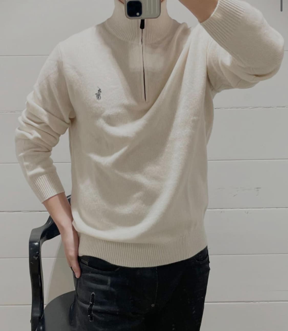 폴로 랄프로렌 캐시미어 하프집업 반집업 니트 상품이미지2