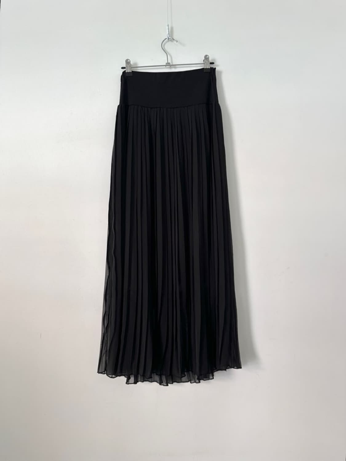 waist banding pleats skirt / black 상품이미지4
