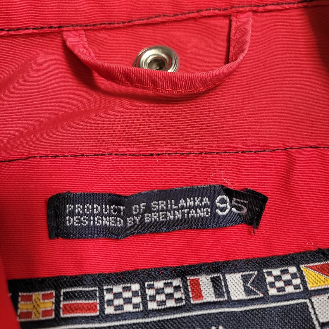 올드스쿨 레트로 레드 윈드 브레이커 바람막이 상품이미지2