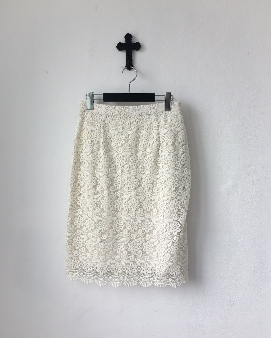 Crochet pattern point midi skirt 상품이미지1