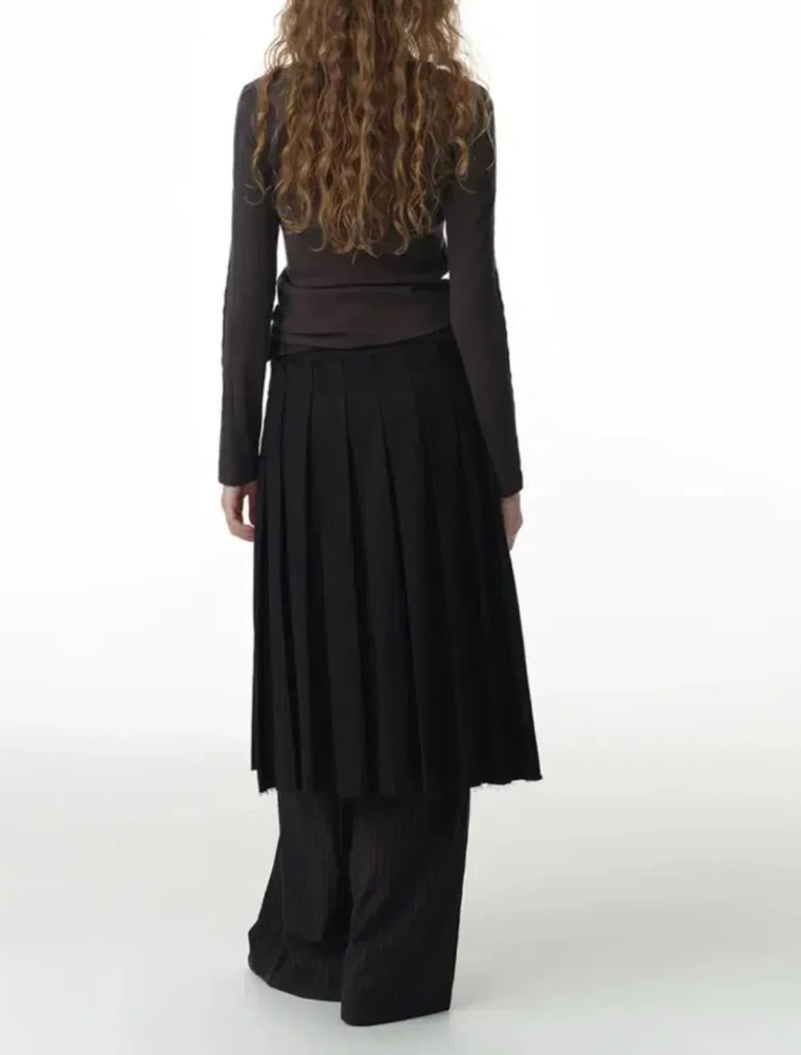 밀로우먼 폴딩 와이드 트라우저 (블랙) 상품이미지9