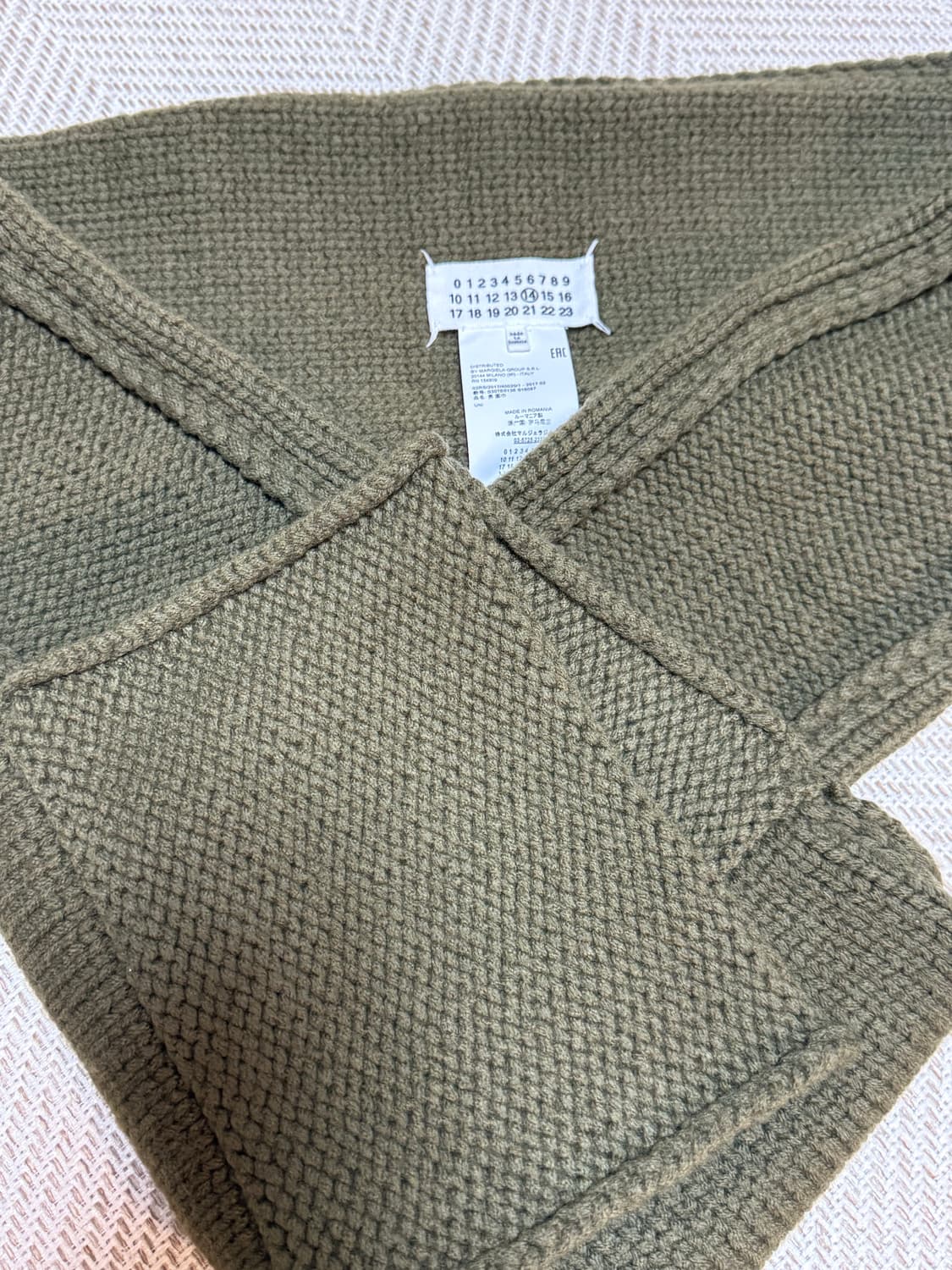 1/7까지 할인)메종 마르지엘라 머플러 카키색 상품이미지2