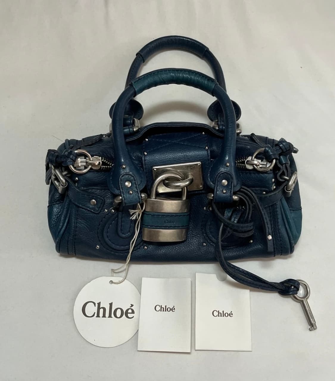 Chloe 패딩턴백 은장 딥네이비 상품이미지1