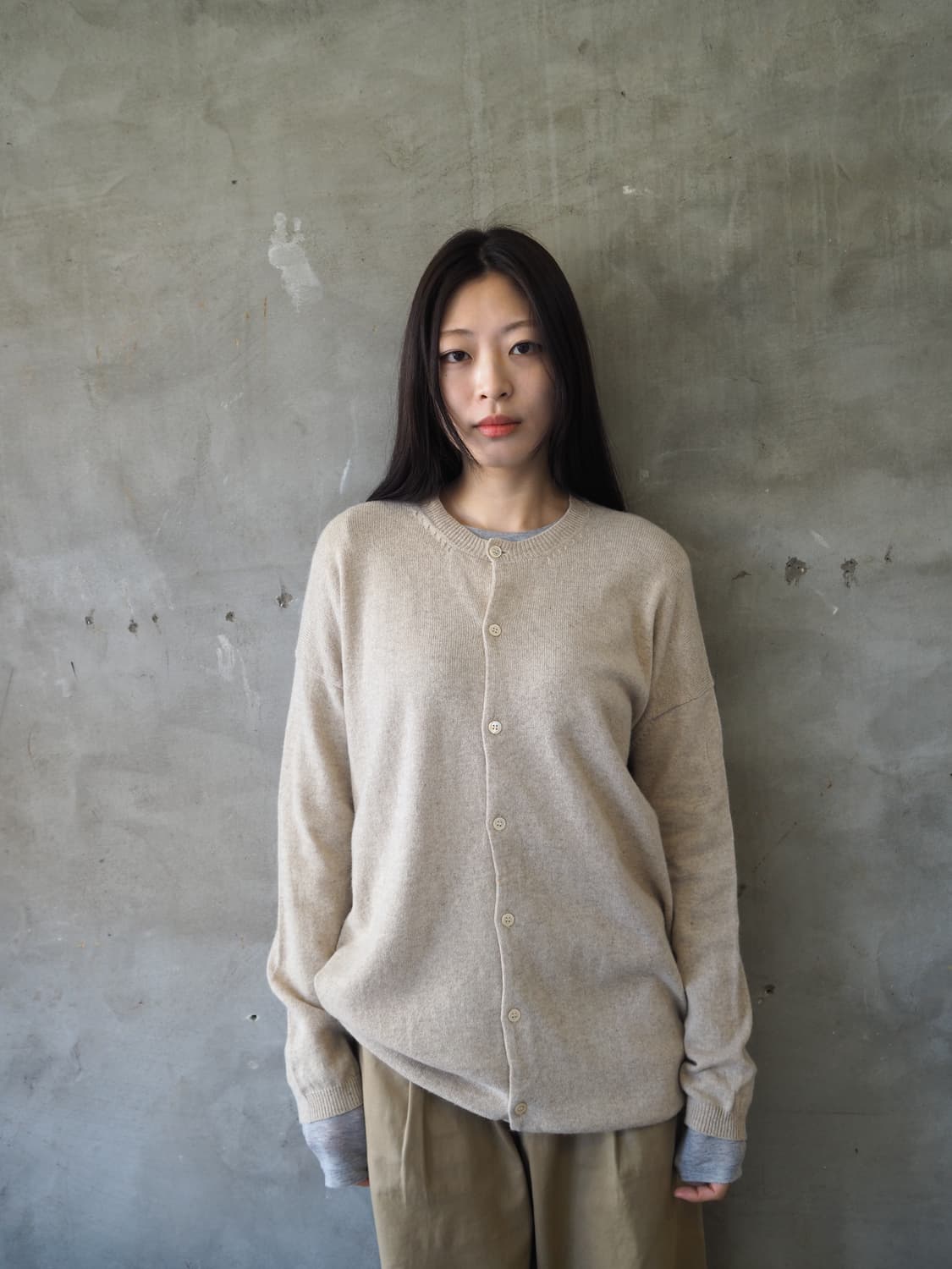 꼼데가르송 robe de chambre AD1993 롱 가디건 오트밀 상품이미지1