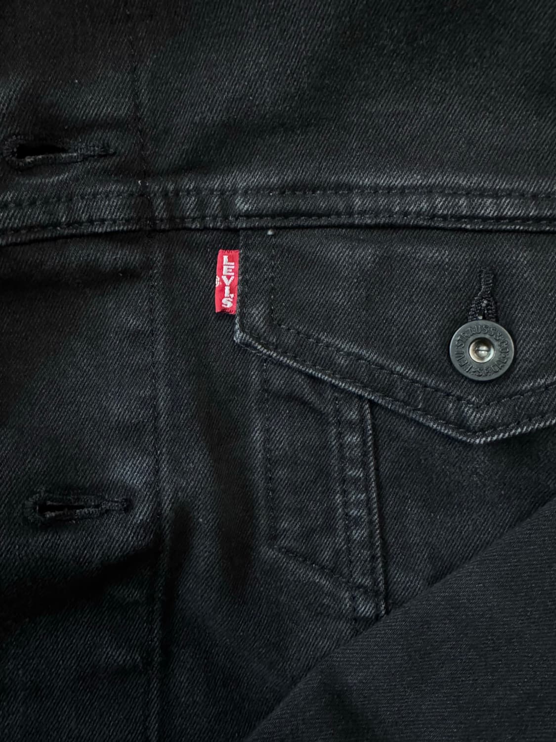 리바이스 블랙 데님 트러커 자켓 M 100 상품이미지3