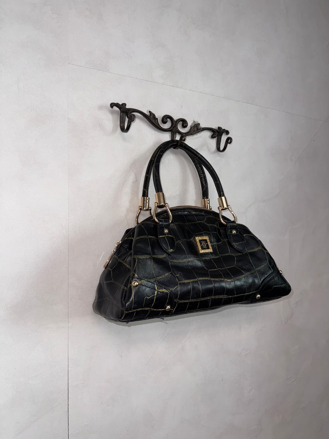Lancetti black bold python shoulder bag 상품이미지2