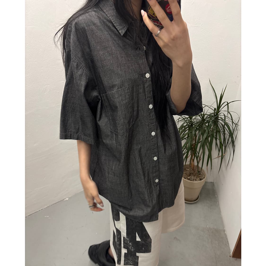 Steven Alan Chambray Single Needle Shirt 상품이미지2