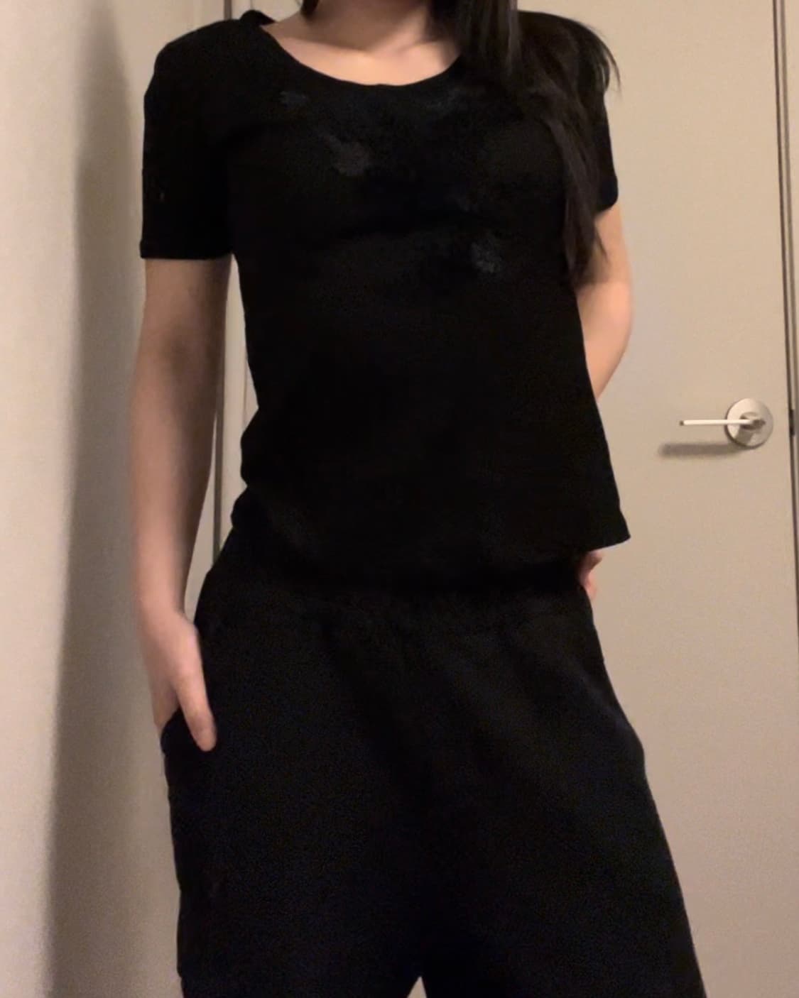 black wide training pants 상품이미지4