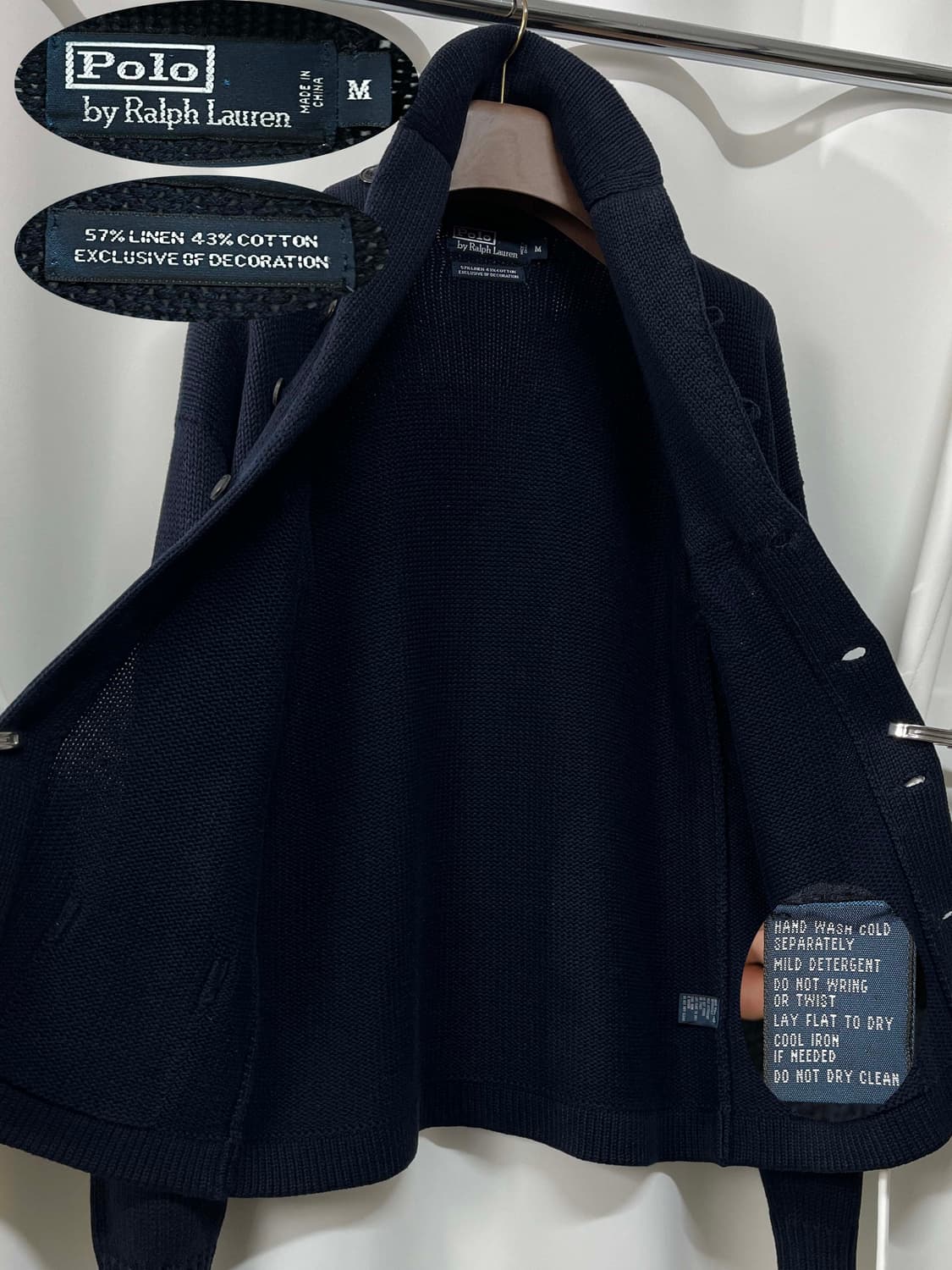 폴로 랄프로렌 인디고 Naval USN 헤비 코튼린넨 가디건 자켓 상품이미지3