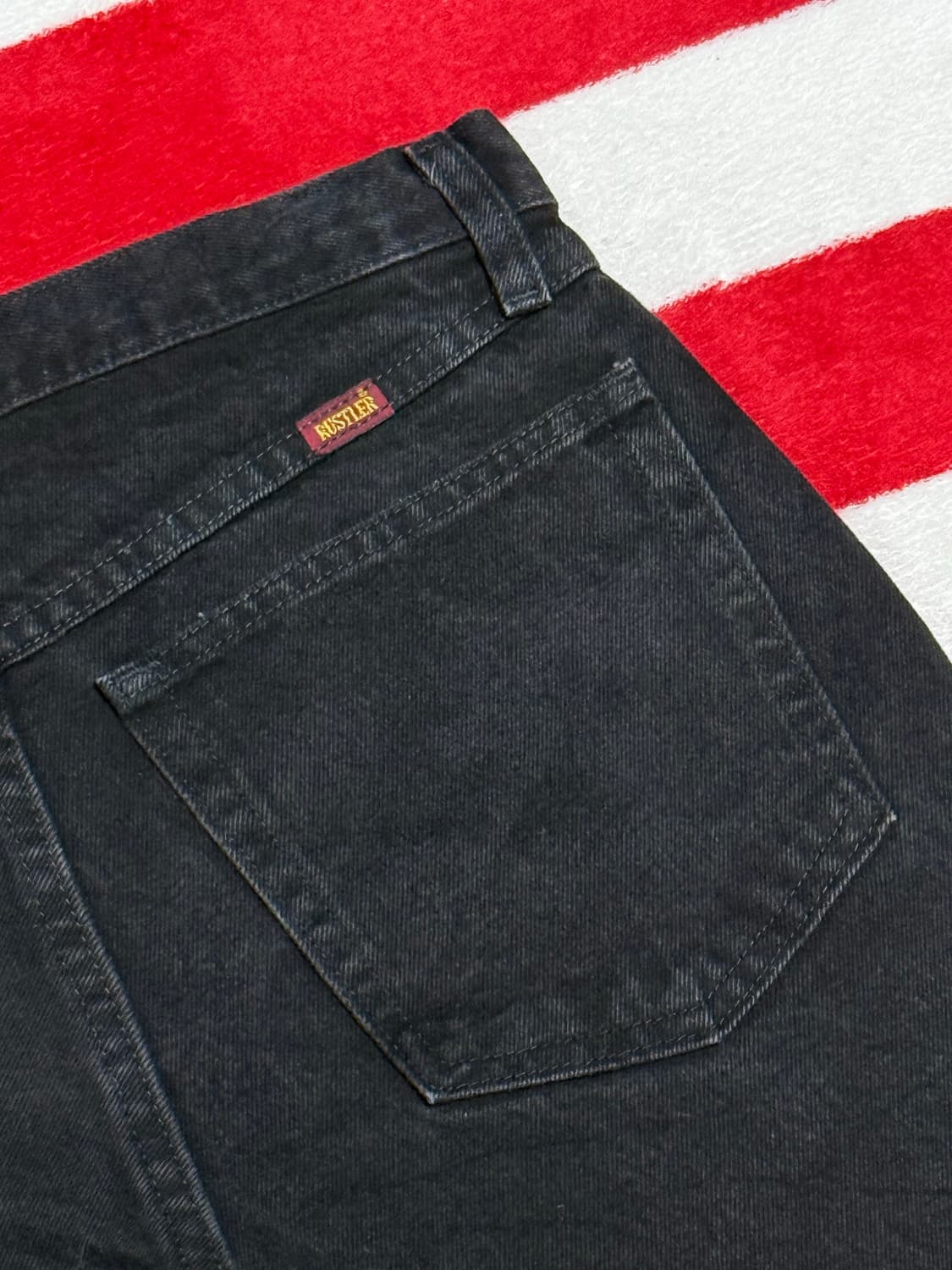 랭글러 서브브랜드 러슬러블랙진Rustler black jeans흑청데님 상품이미지9