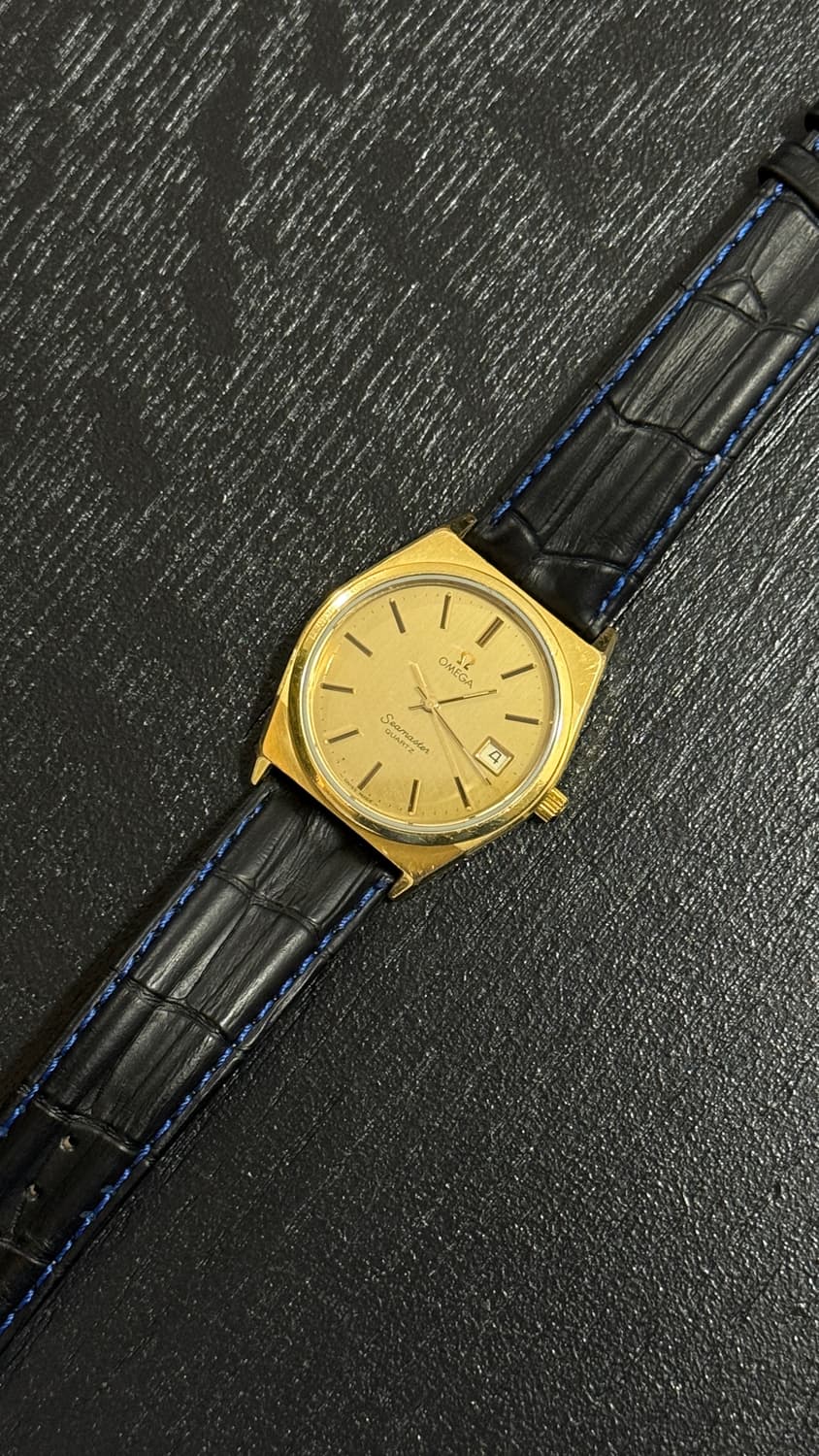 오메가 씨마스터 금장 쿼츠 시계 상품이미지10