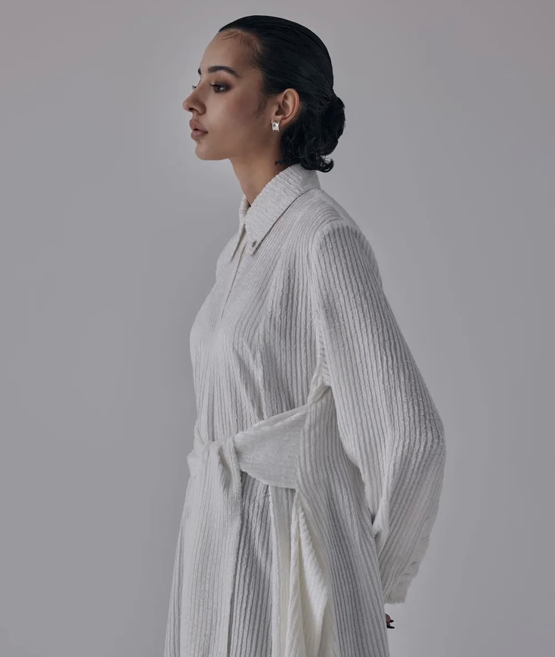 Velboa Stripe Strap Long Shirt One-Piece 상품이미지2