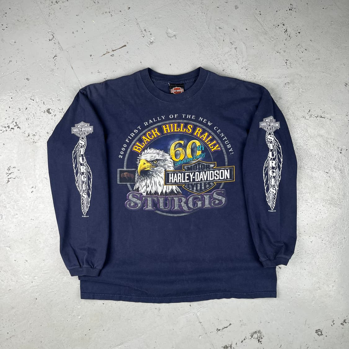 빈티지 할리데이비슨 sturgis 리프 롱슬리브 상품이미지3