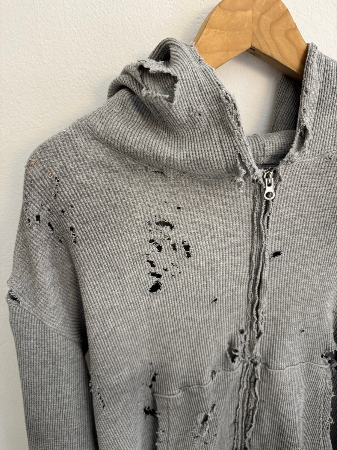 빈티지 커스텀 와플 후드집업 상품이미지2