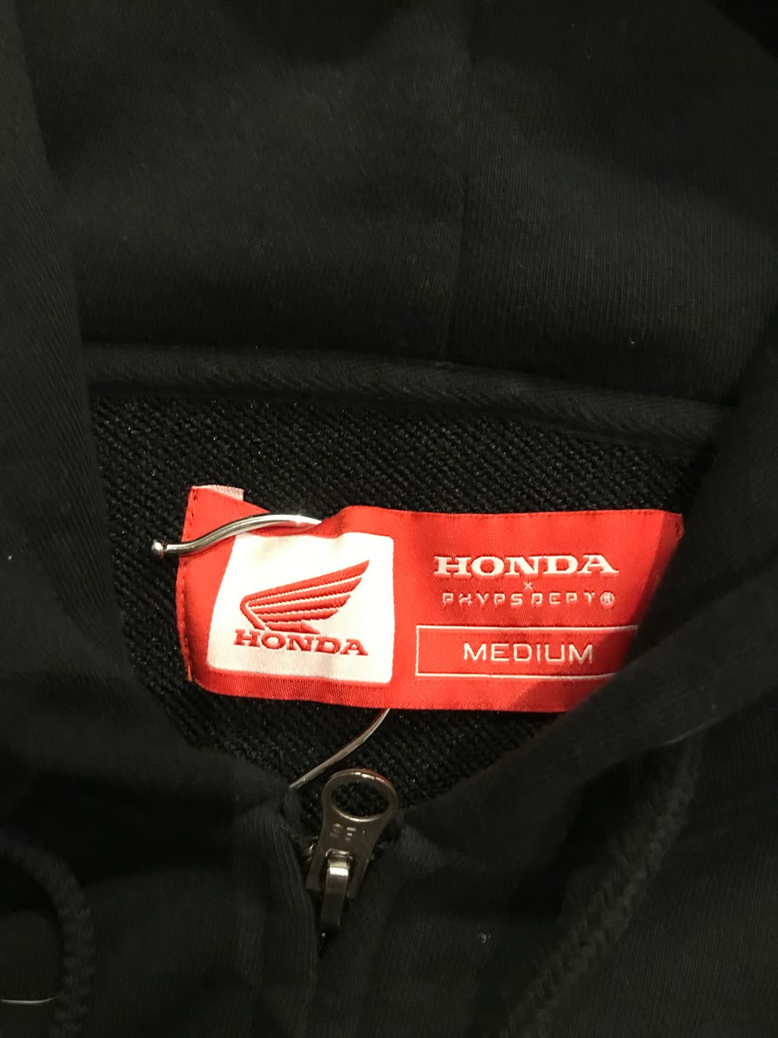 혼다 크롭 후드집업 블랙 검정 상품이미지3