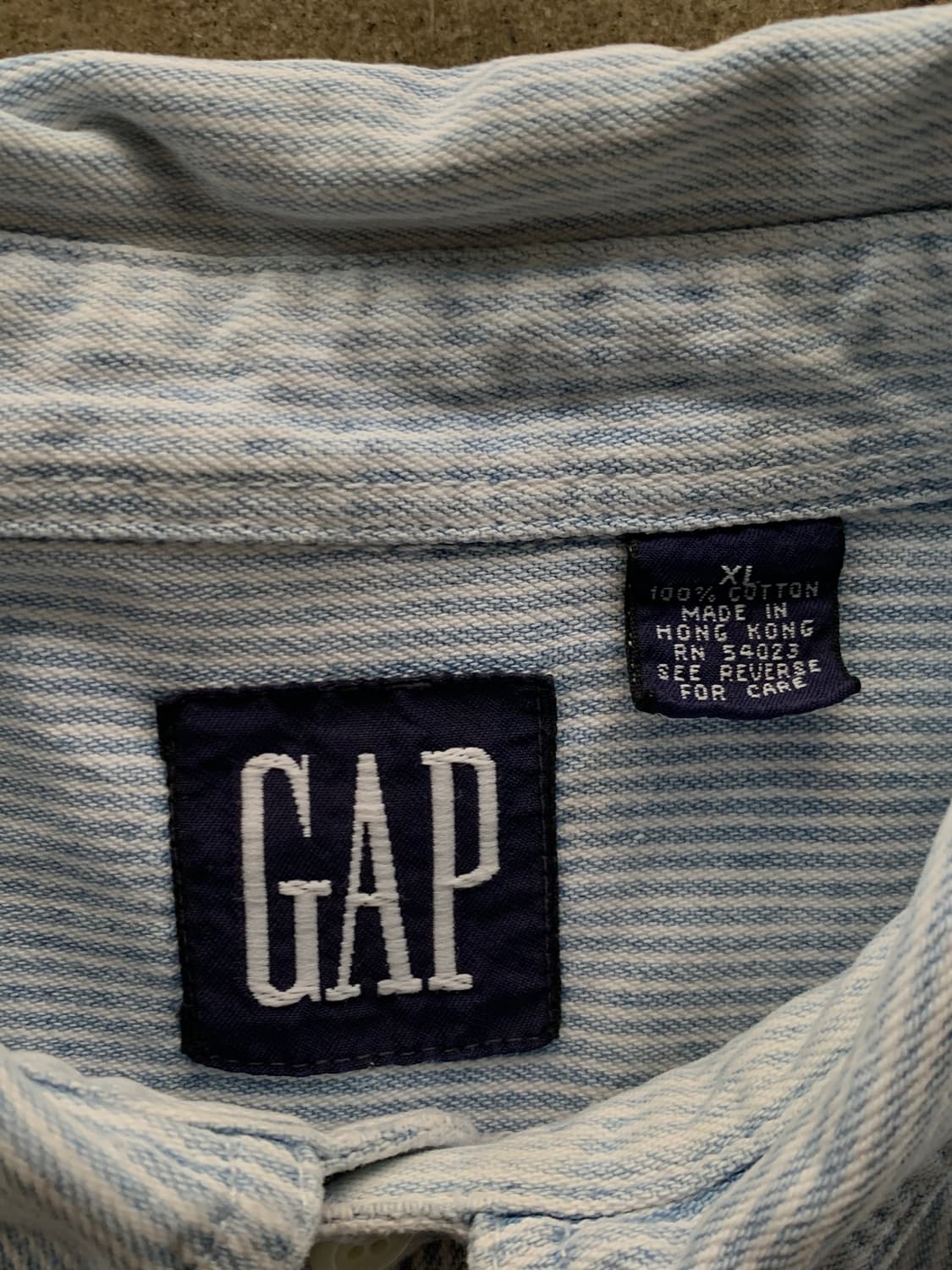 올드 갭 스트라이프 데님 버튼다운 셔츠 상품이미지3