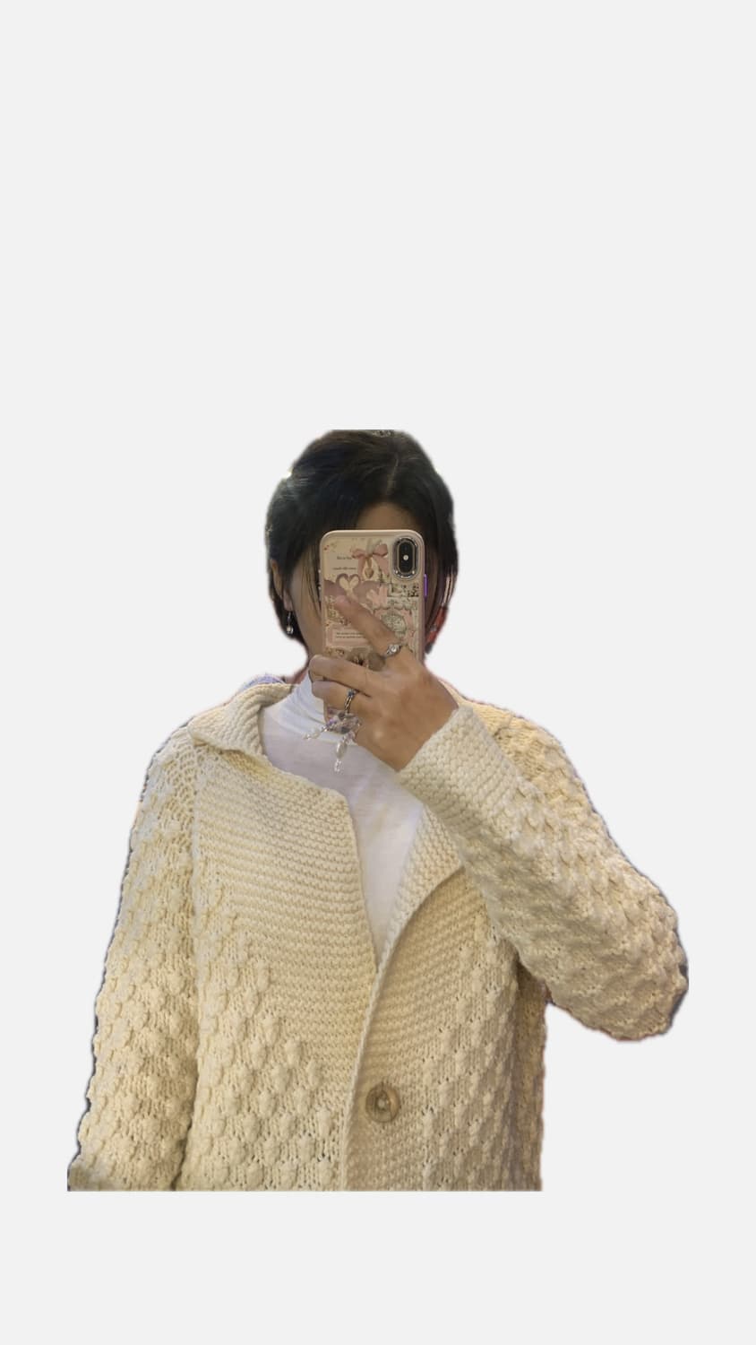 Ivory Long Knit Cardigan 상품이미지7