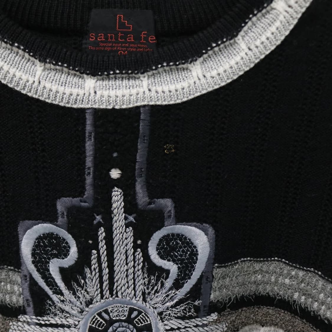 SANTAFE  울 혼방 자수 포인트 니트 64274 상품이미지5