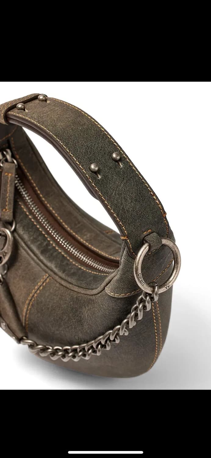 Open yy 오픈와이와이 레더 모토 호보 미니백 상품이미지2