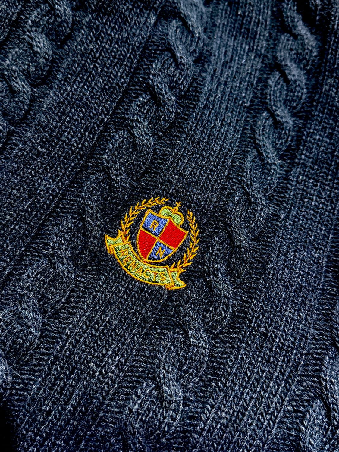 리넥츠 메리노울 케이블니트 네이비 상품이미지4