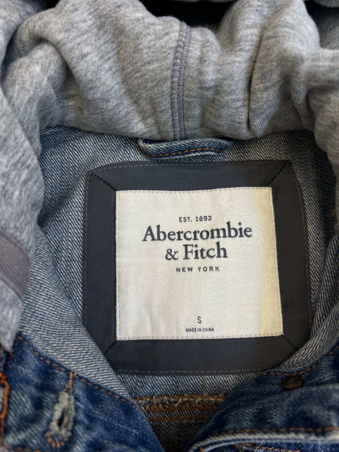 아베크롬비 데님 후드 자켓 S 상품이미지5