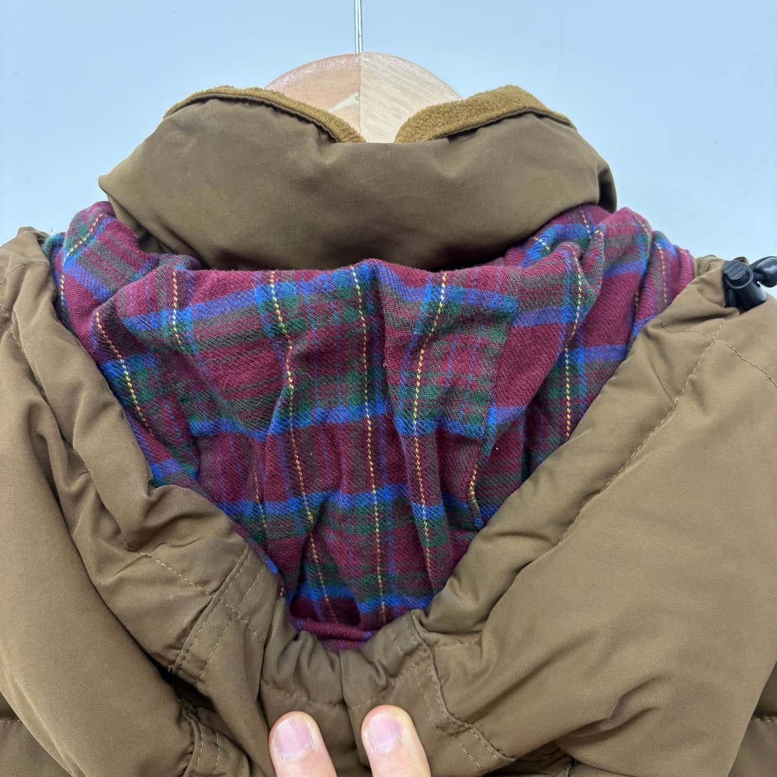 프레드페리 브라운 후드 패딩 점퍼 남/M 상품이미지4