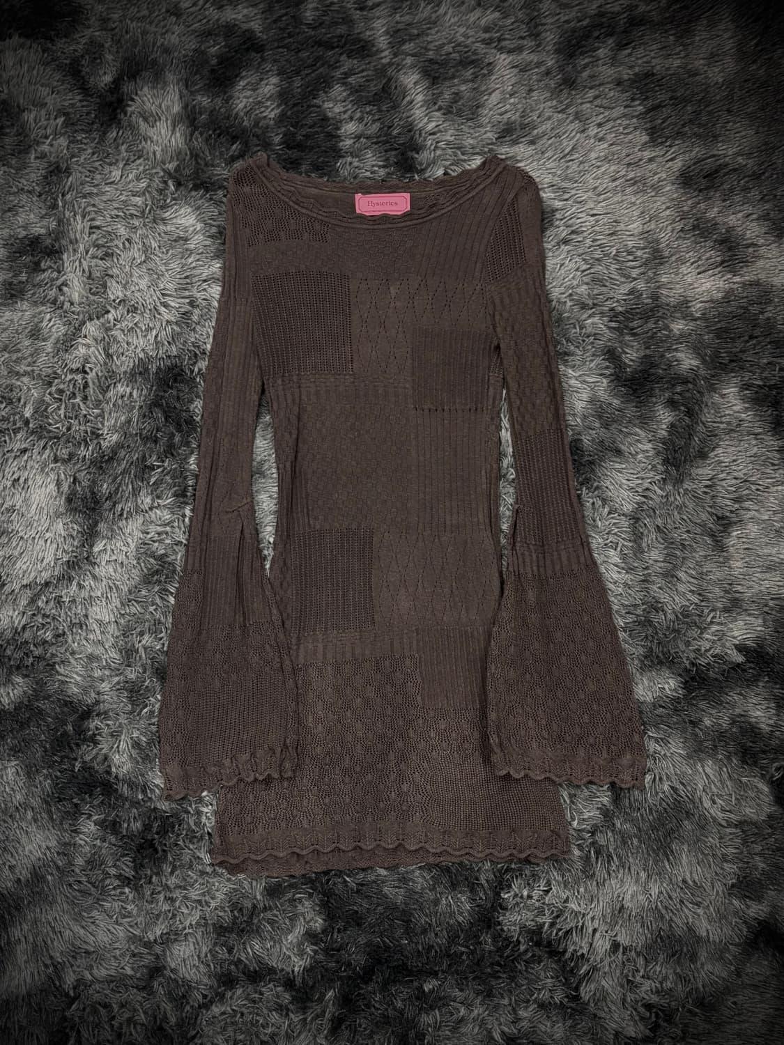 Hysteric Glamour 크로쉐 시스루 니트 원피스 상품이미지1