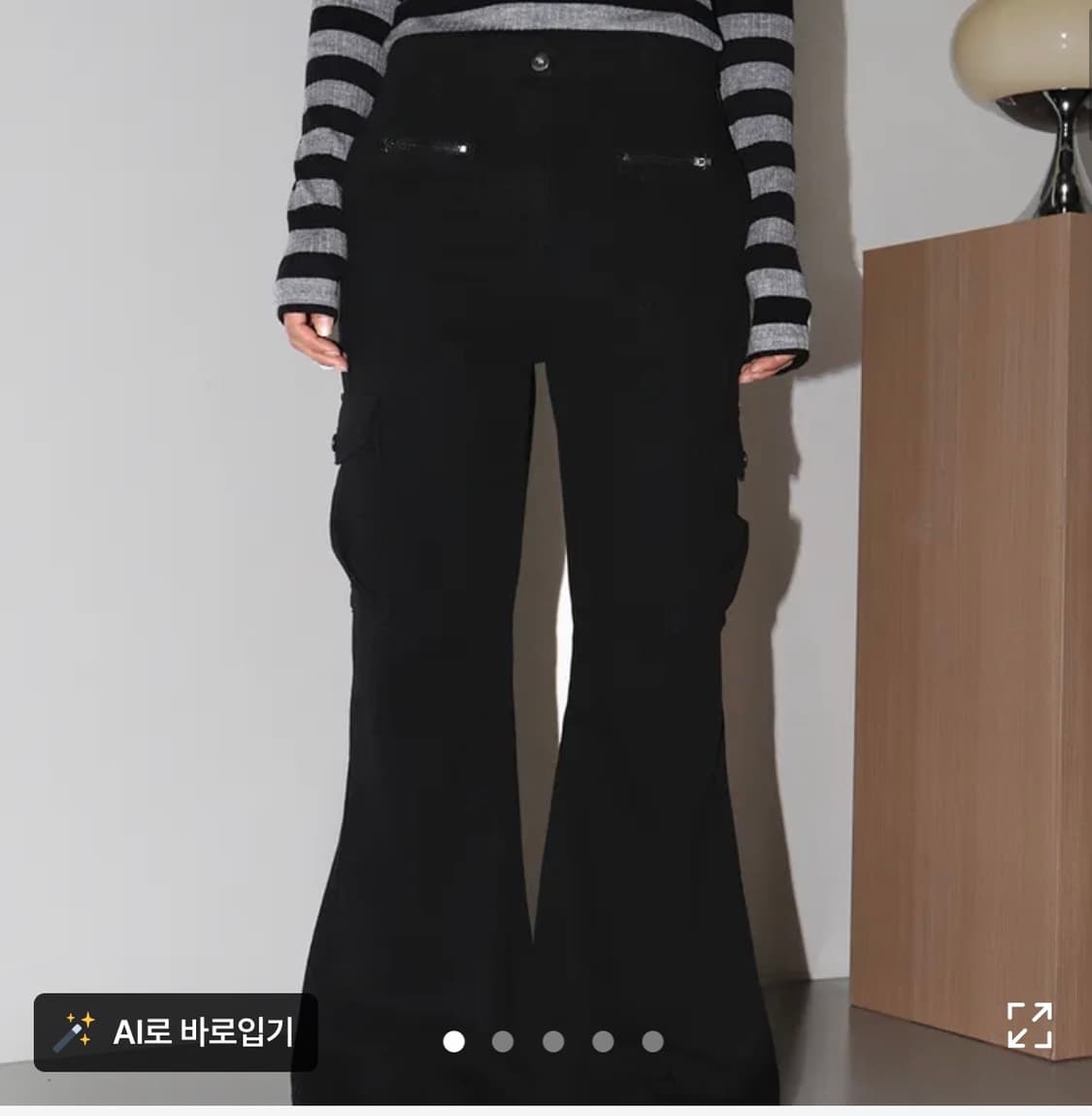 원더윈더 샌던 더블 미니 포켓 카고 부츠컷 팬츠 m 상품이미지1