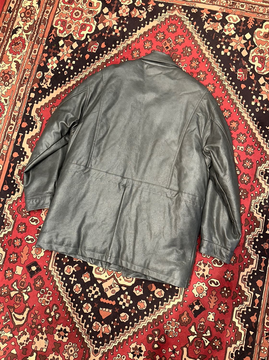 ( XL ) 가죽자켓 가죽코트 가죽하프자켓 빈티지가죽 가죽롱자켓 상품이미지4