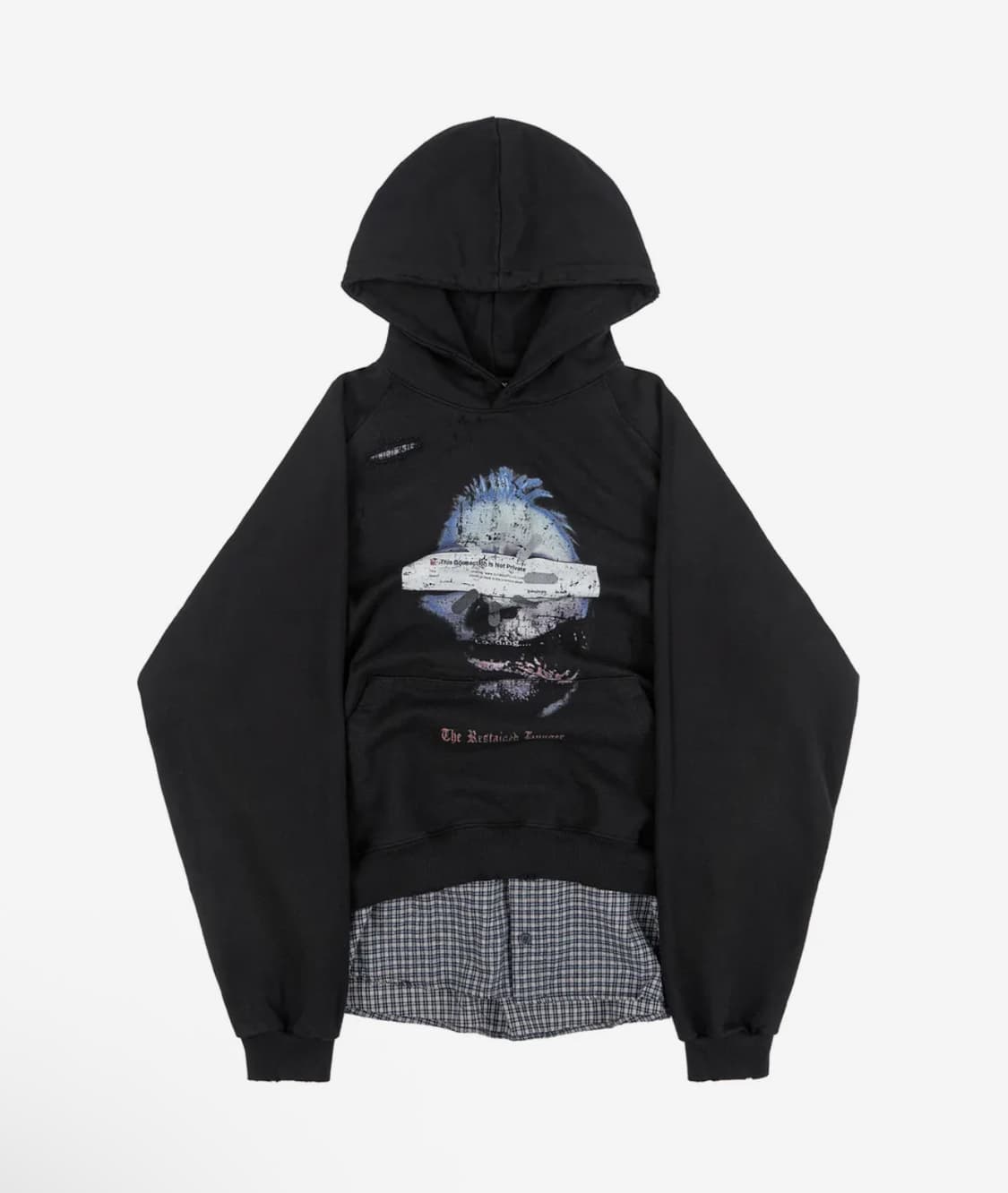 선데이오프클럽 블랙 레이어드 후드 2 상품이미지1