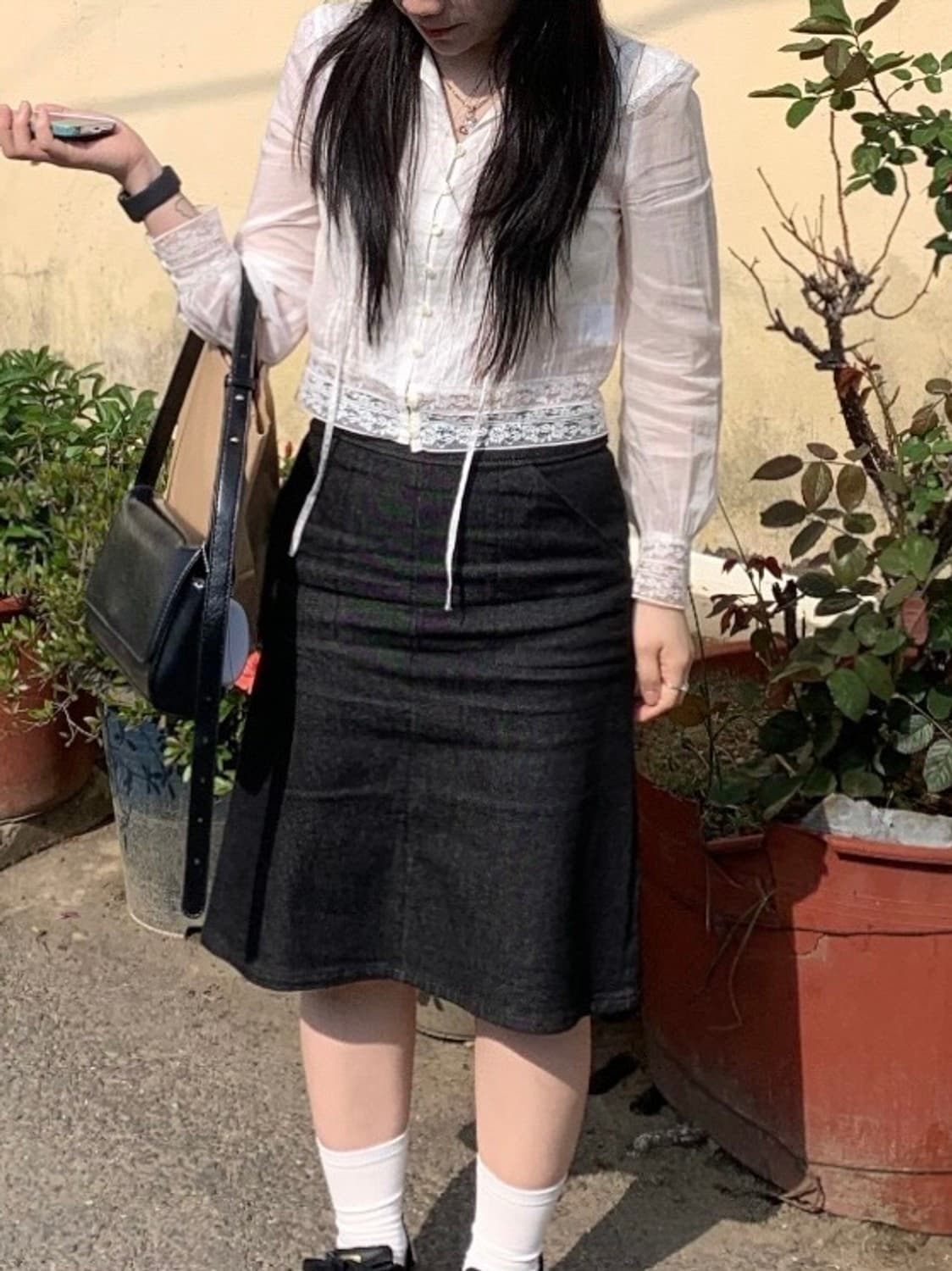 일본 빈티지 레이스 블라우스 상품이미지1